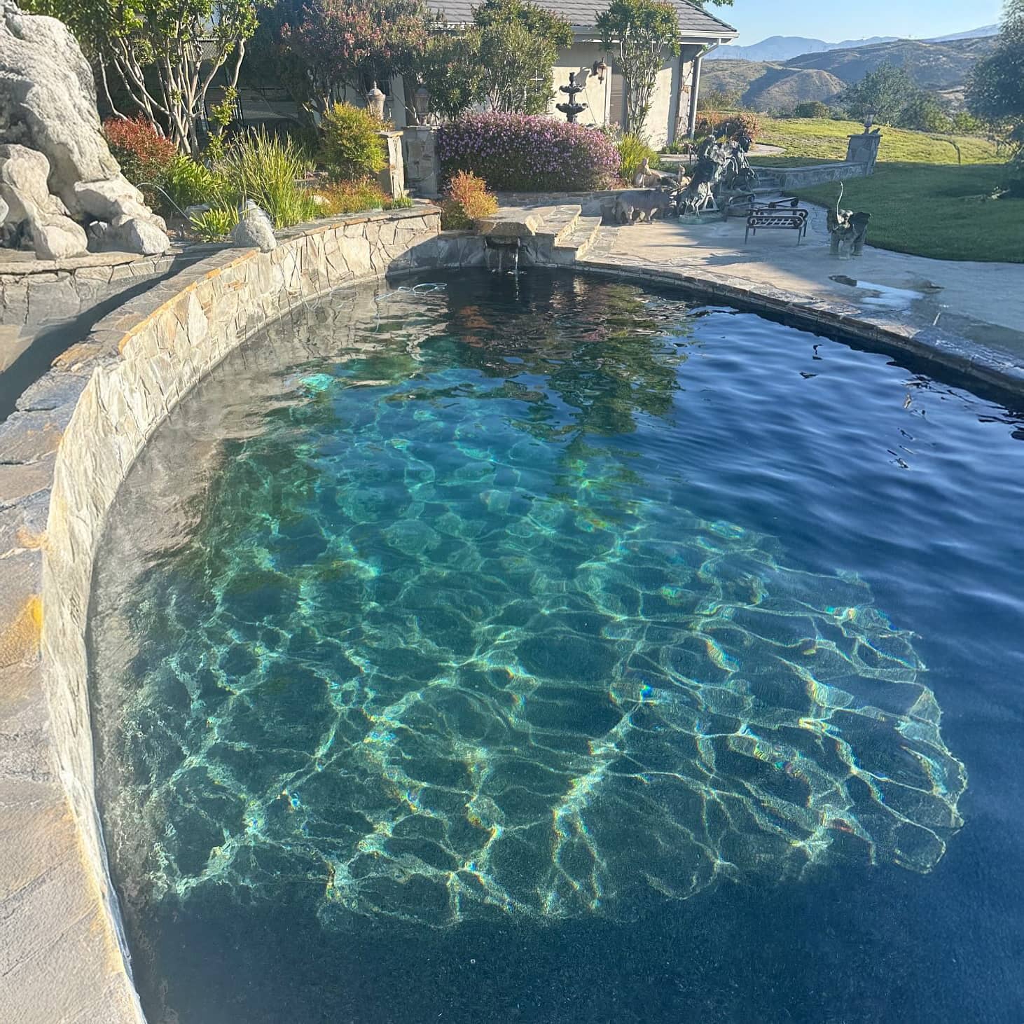 Why choose A+ Plus Pool Cleaning for Professional Pool Cleaning Services in Santa Clarita, CA , Expert technician from A+ Plus Pool Cleaning performing a detailed pool inspection in Stevenson Ranch, ensuring crystal clear water